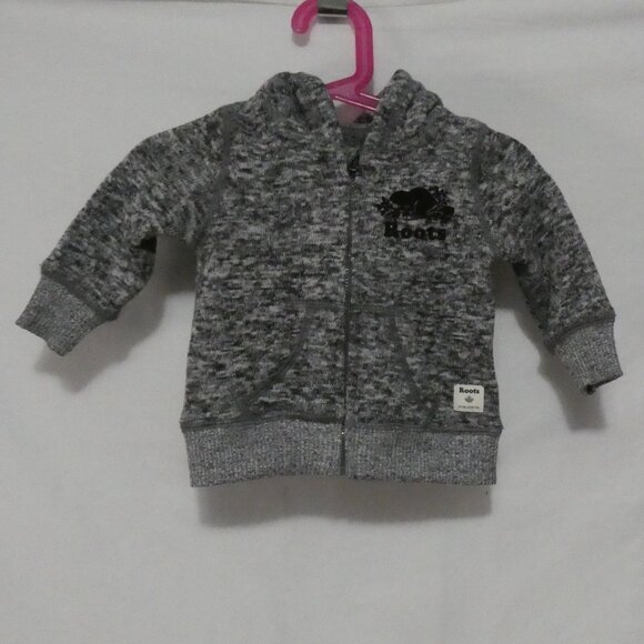 BABY ROOTS - Canada | small (3-6 months) | Salt and Pepper Zip-Up Hoodie | NWOT - Picture 3 of 16